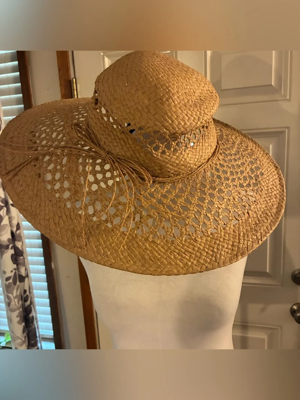 torrid Woven Straw Wide-Brim Hat in Natural Tan